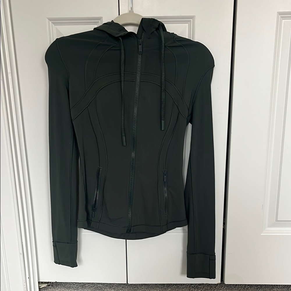 Lululemon Green Define Zip-Up with hood